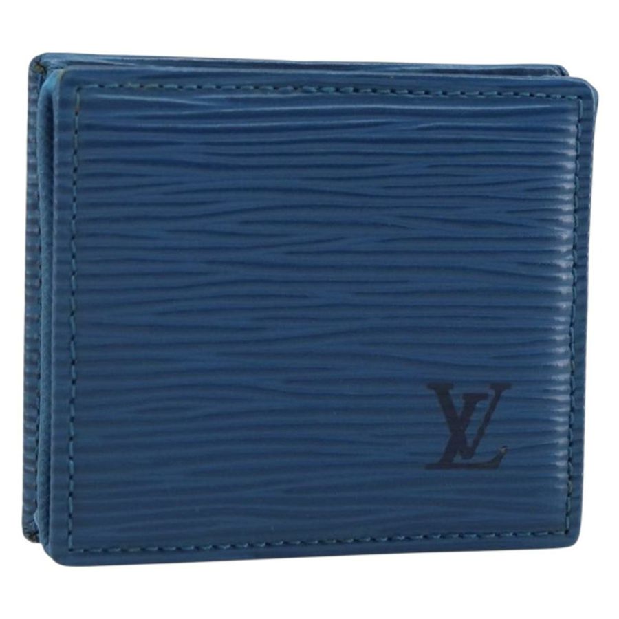 【日本直送】路易威登 Epi Porte Monnaie Boite 零錢包藍色 M63695 LV 正品 143153V-0