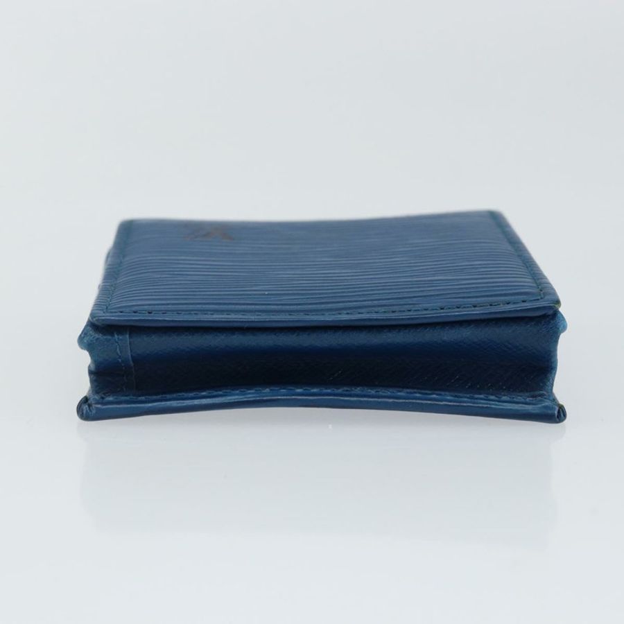 【日本直送】路易威登 Epi Porte Monnaie Boite 零錢包藍色 M63695 LV 正品 143153V-4