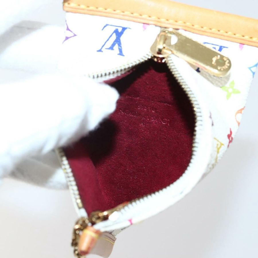 【日本直送】路易威登 Monogram Multicolor Berlango 白色零錢包 M58028 正品 142348V-9