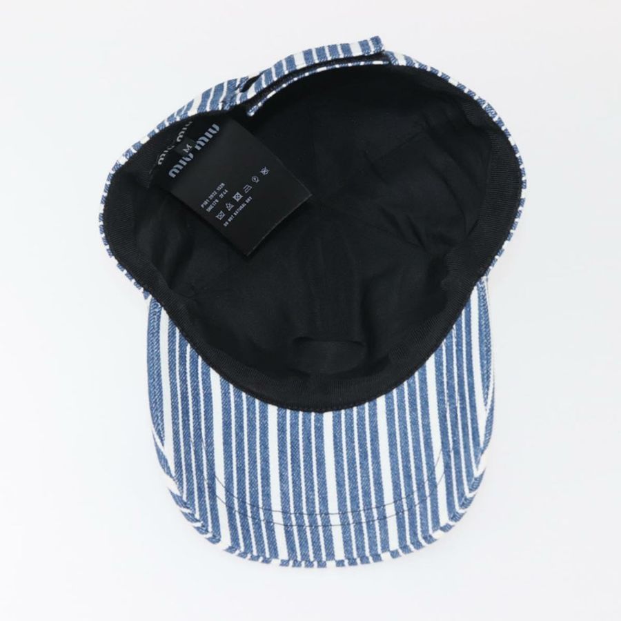 【日本直送】Miu Miu 牛仔布棒球帽 M 藍色 正品 141183M-8