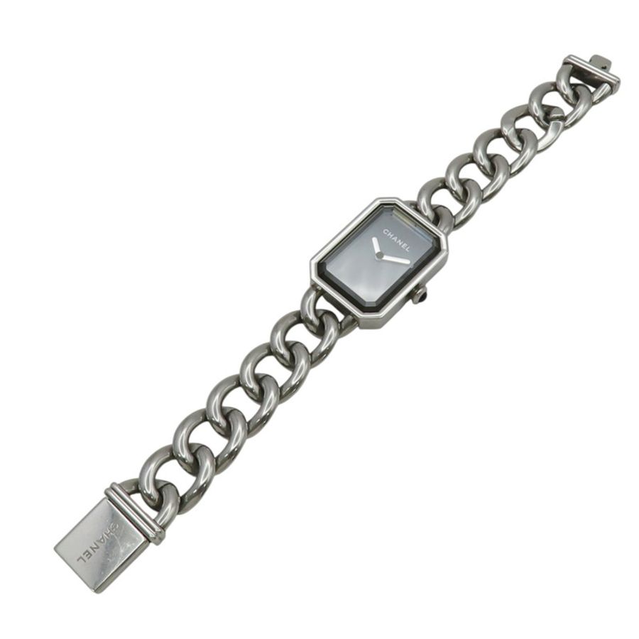 【再降價】黑色錶盤 不鏽鋼 銀鍊帶 Premiere 腕錶【CHANEL 香奈兒】 H3250-5