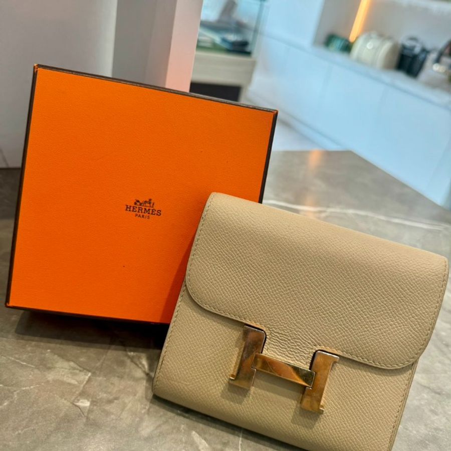 Hermès Constance 經典H金釦短夾-0
