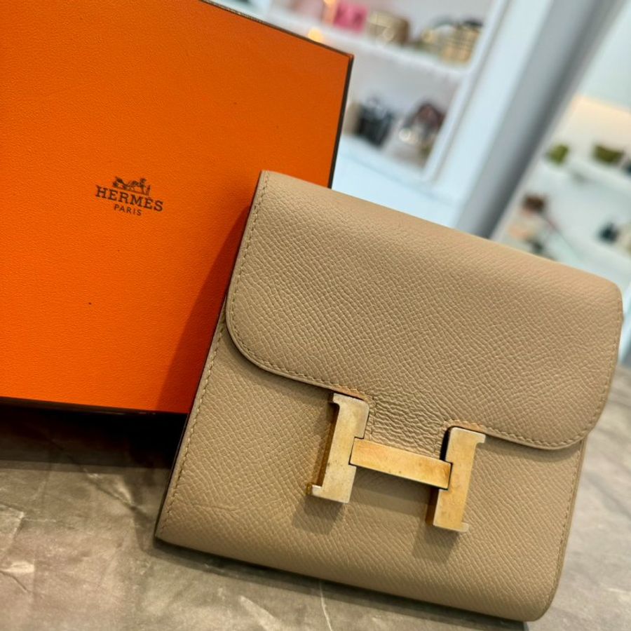 Hermès Constance 經典H金釦短夾-2
