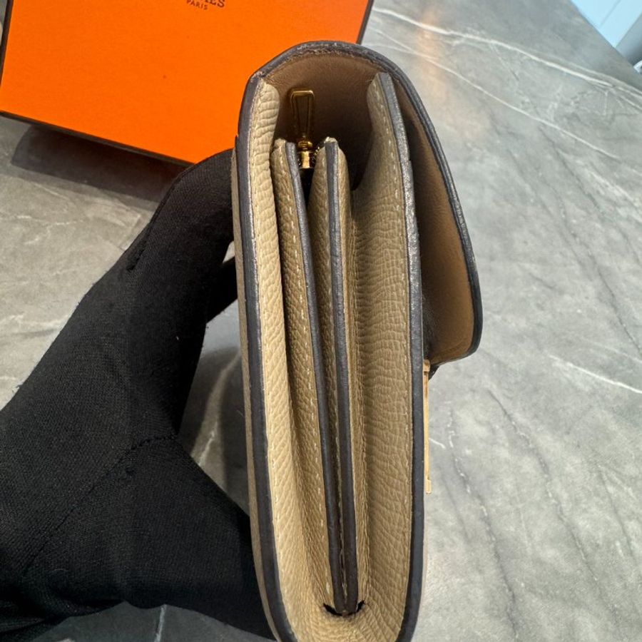 Hermès Constance 經典H金釦短夾-5