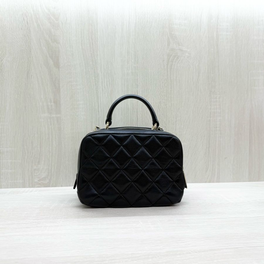 CHANEL黑色羊皮TRENDY CC雙拉鍊相機包AS1627-1