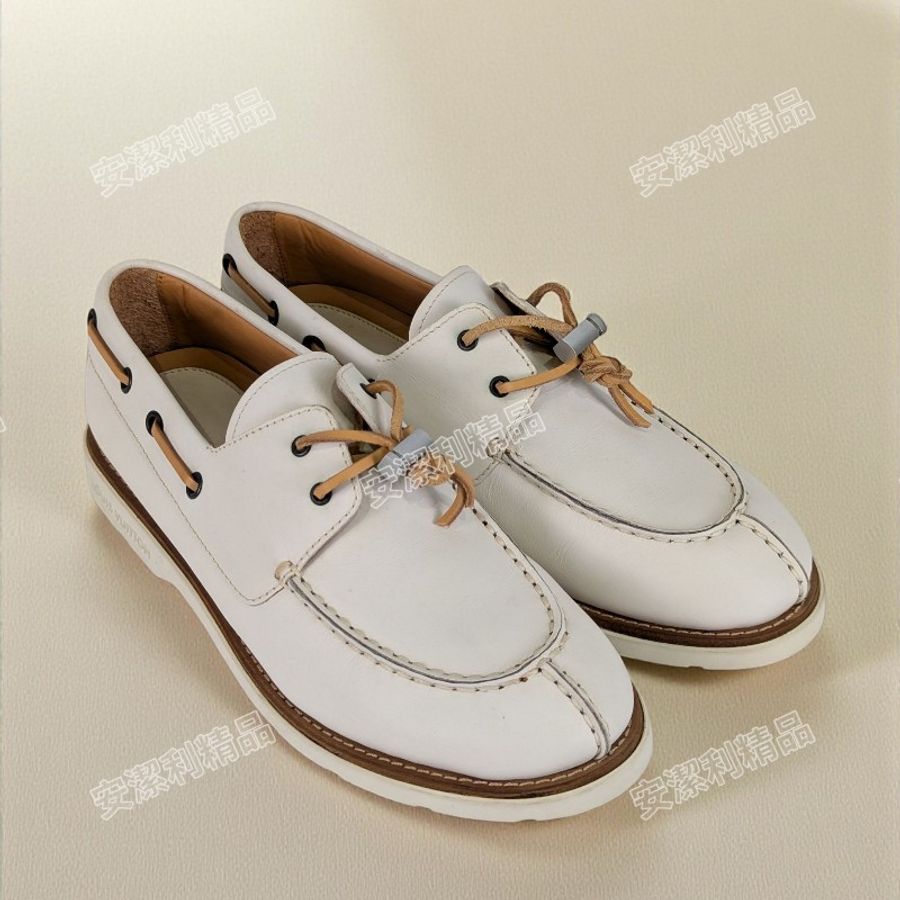 莉亞精品♡LV Cup 限量款皮革帆船鞋 尺碼38.5 九新美鞋-0