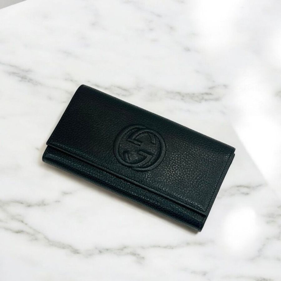 莉亞精品♡Gucci Soho長夾 黑 二手美品-0