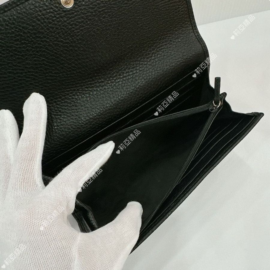 莉亞精品♡Gucci Soho長夾 黑 二手美品-11