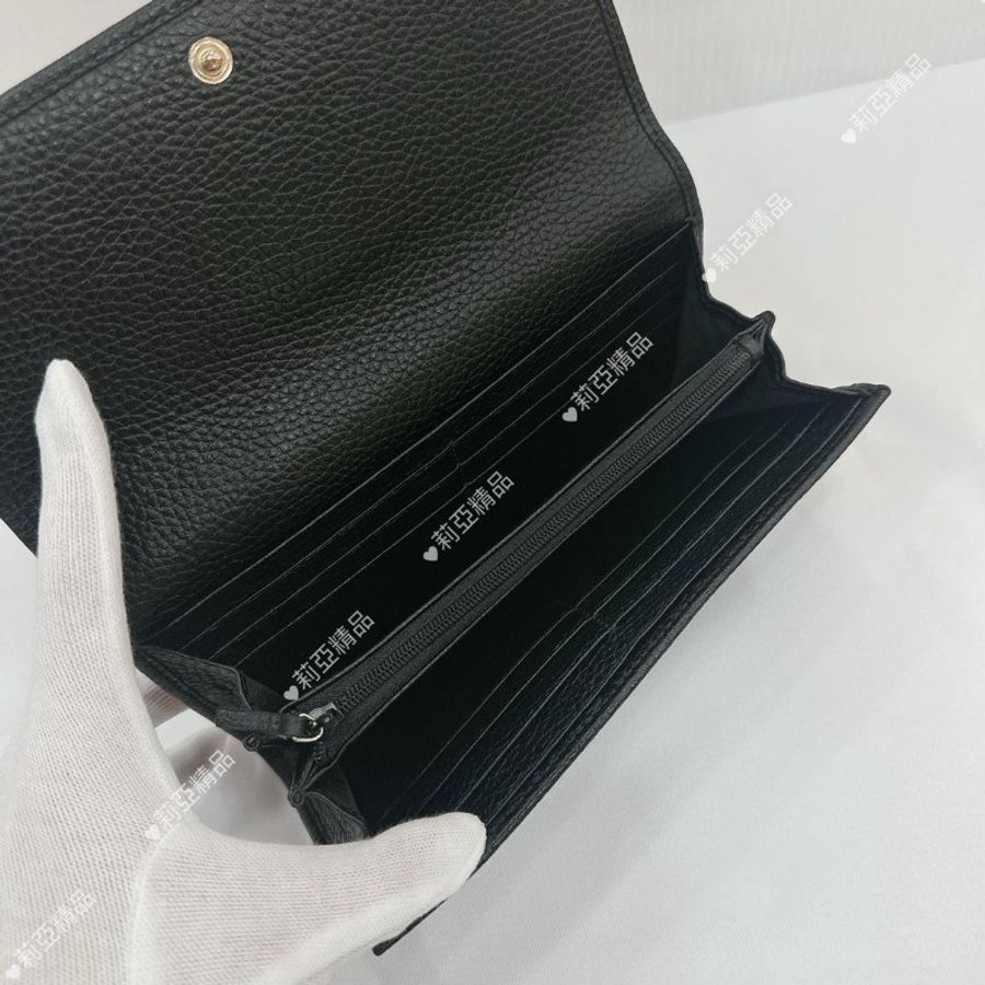莉亞精品♡Gucci Soho長夾 黑 二手美品-12