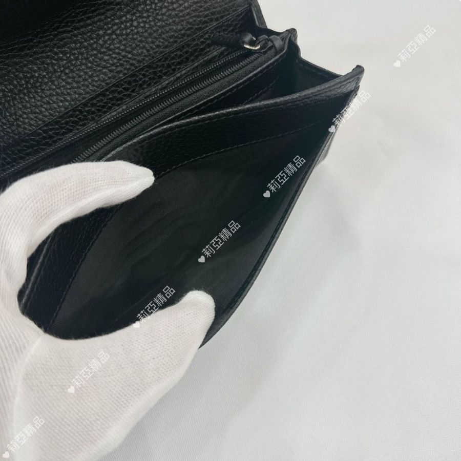 莉亞精品♡Gucci Soho長夾 黑 二手美品-14