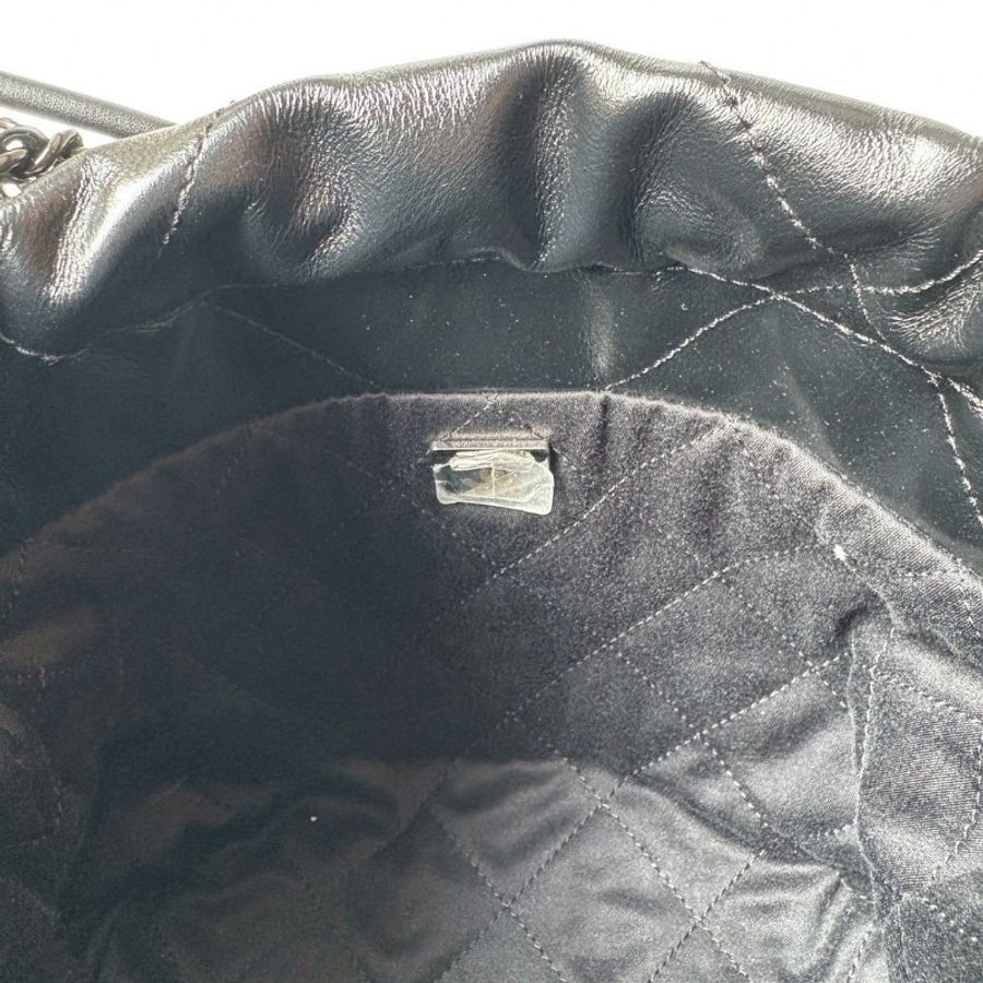 Chanel so black 黑皮黑鍊帶 mini 22包-18