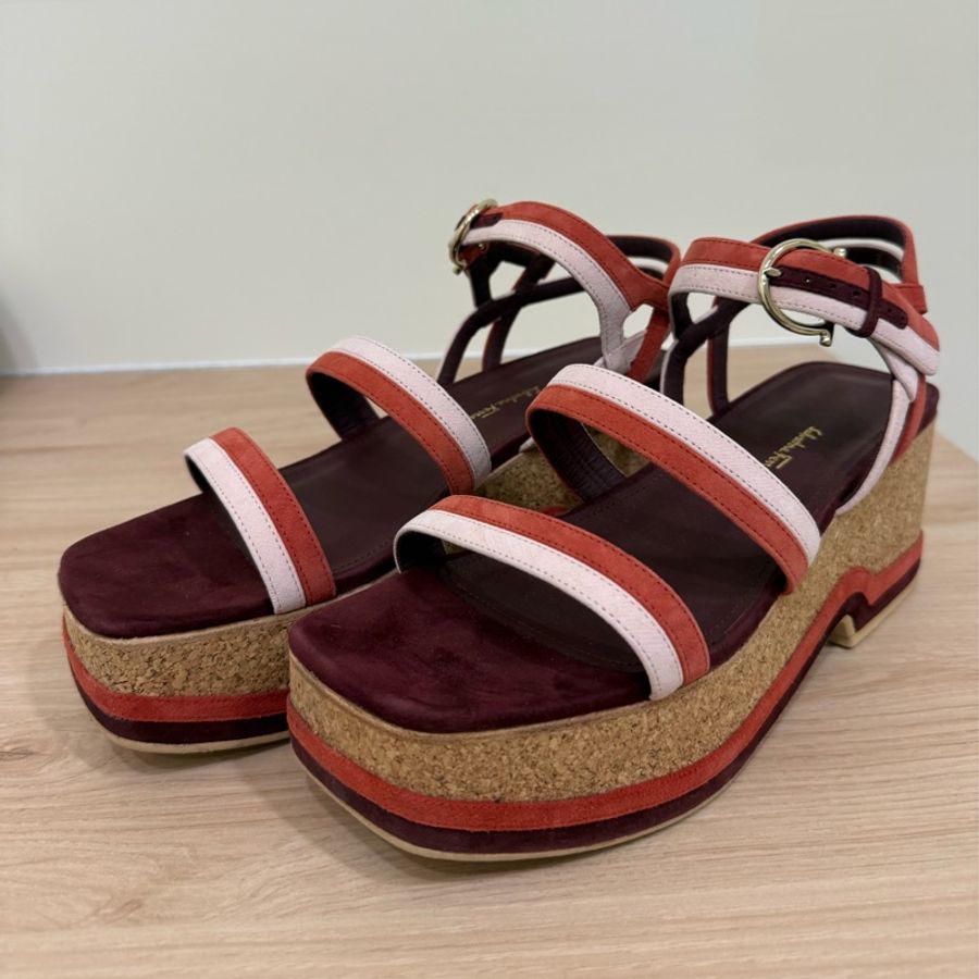 Salvatore Ferragamo 復古厚底涼鞋 尺寸8(24.5)-0