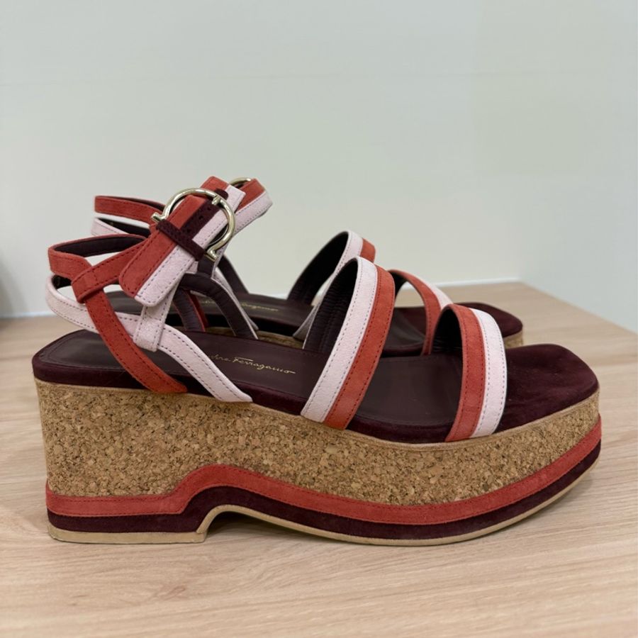 Salvatore Ferragamo 復古厚底涼鞋 尺寸8(24.5)-2