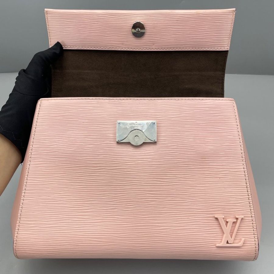 97新 二手LV路易威登克鲁尼bb粉色-5
