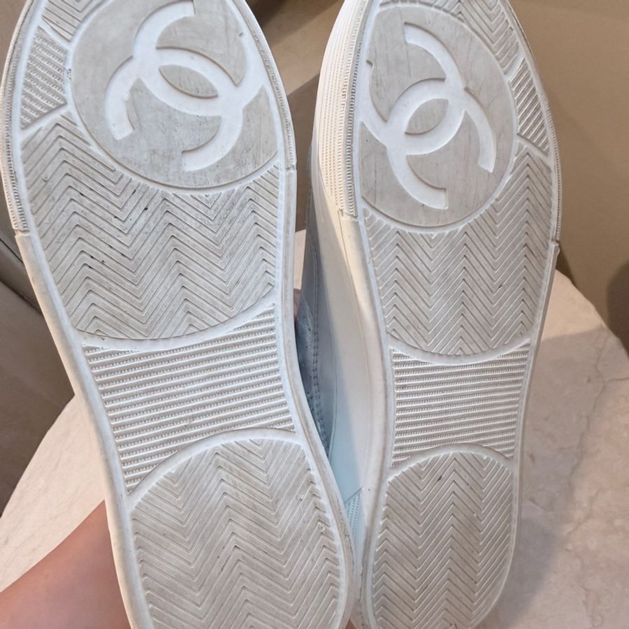 Chanel✨Air force AF1 空軍一號 休閒鞋板鞋 銀色 #40 /WG45079-25
