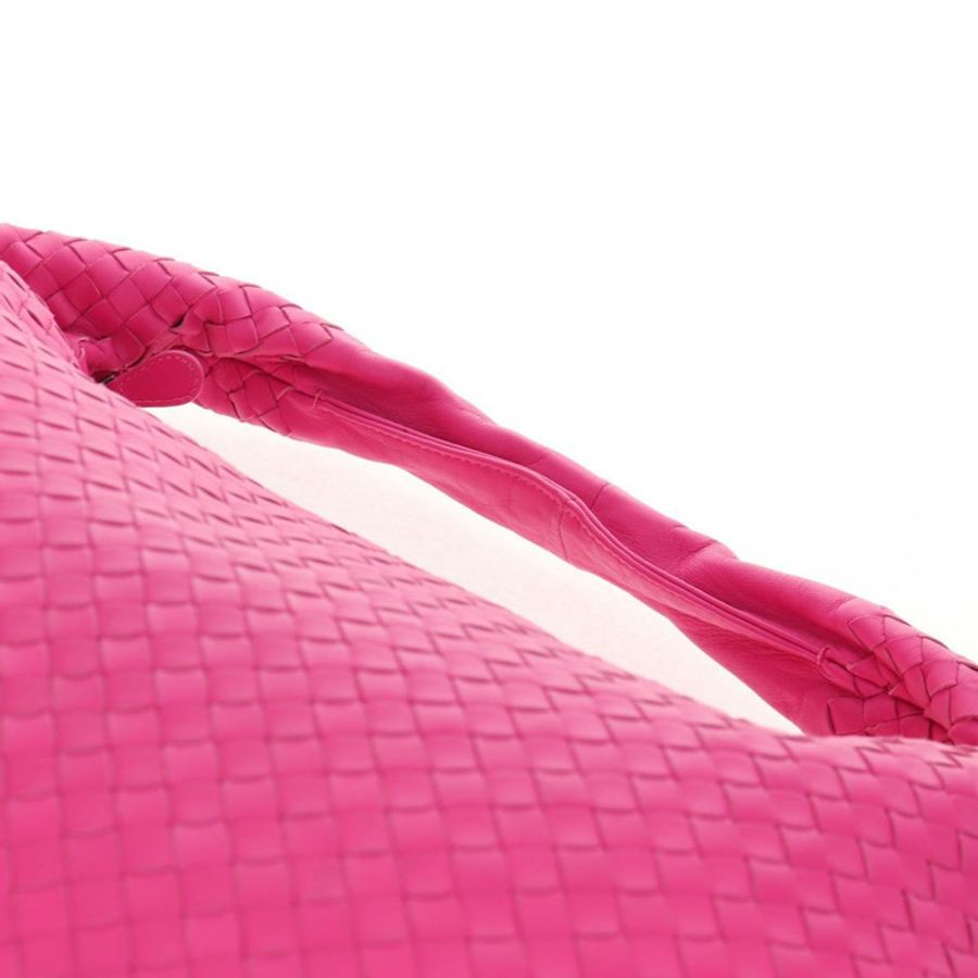 【日本直送】BOTTEGA VENETA INTRECCIATO Hobo 肩背包 皮革 粉紅色 銀色 正品 143824V-13