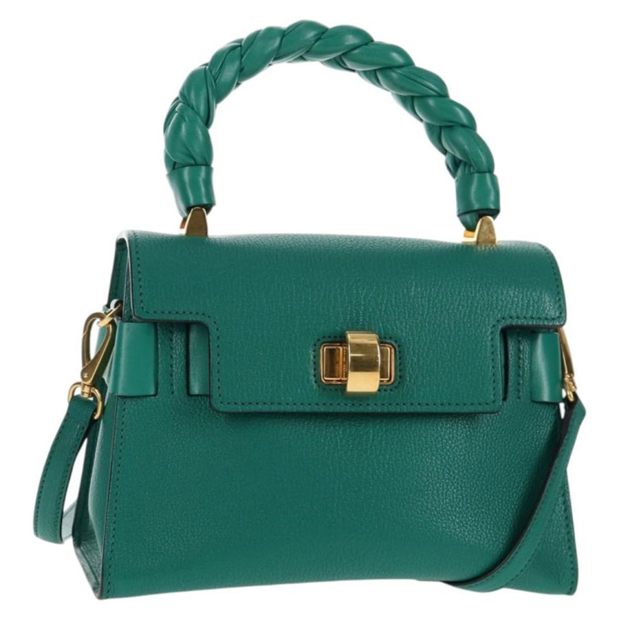【日本直送】Miu Miu Matelasse 手提包 皮革 2way 綠金 正品 143983M-0