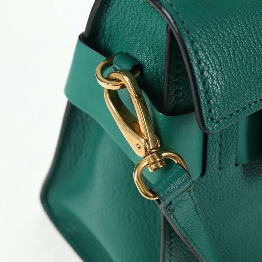 【日本直送】Miu Miu Matelasse 手提包 皮革 2way 綠金 正品 143983M-21