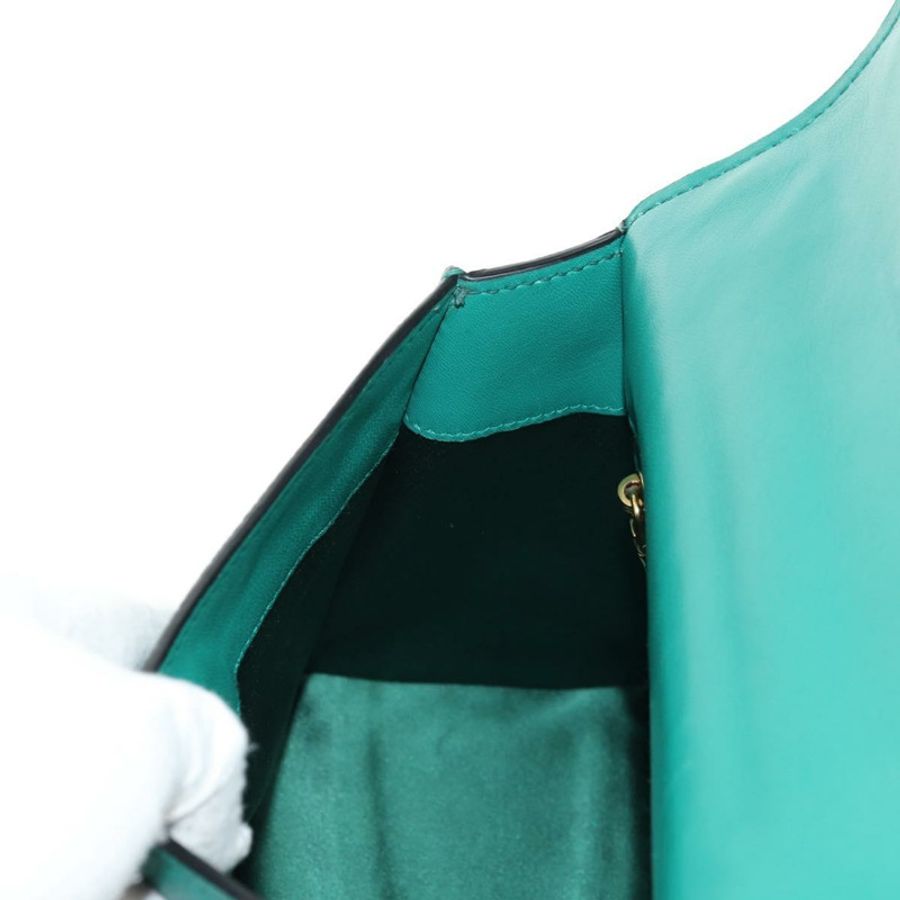 【日本直送】Miu Miu Matelasse 手提包 皮革 2way 綠金 正品 143983M-25