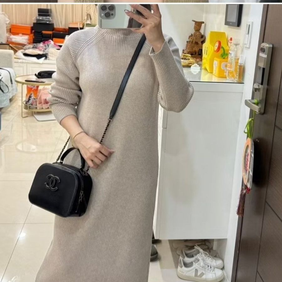 香奈兒 CHANEL 黑色 金鍊 荔枝紋牛皮 復古 相機包 斜背包 手提包 肩背包 側背包 鍊條包 帶鍊包-4