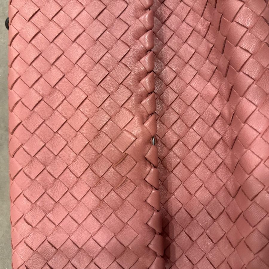 Bottega Veneta 皮革編織肩背鍊包 豆沙色-6