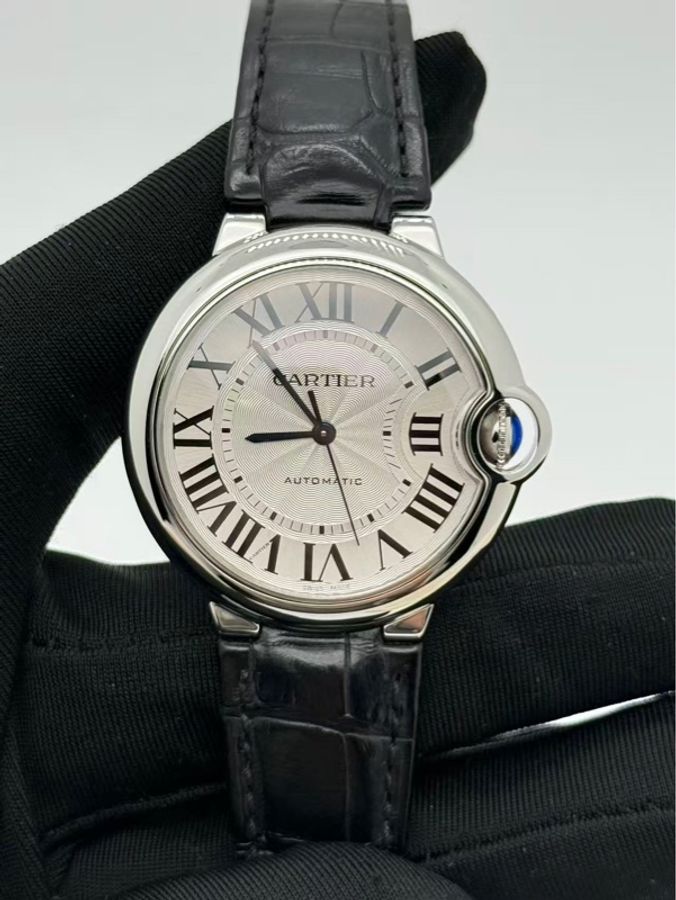小巴黎二手名牌真品Cartier 藍氣球 延保2030機械36 有保卡 完成官網登記-3
