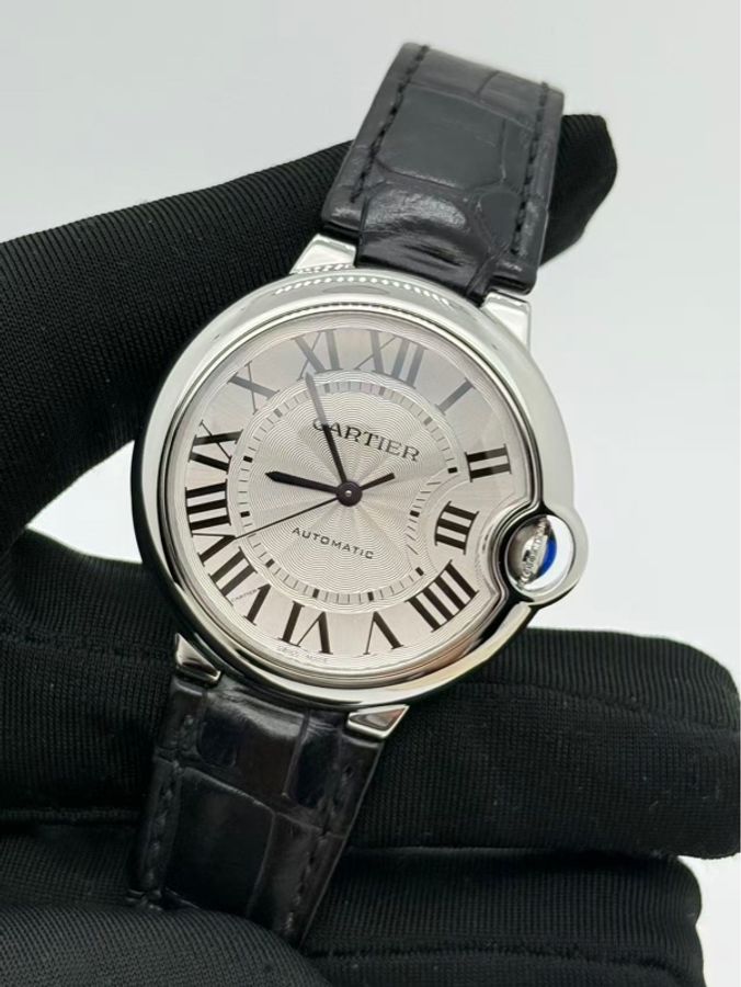 小巴黎二手名牌真品Cartier 藍氣球 延保2030機械36 有保卡 完成官網登記-5