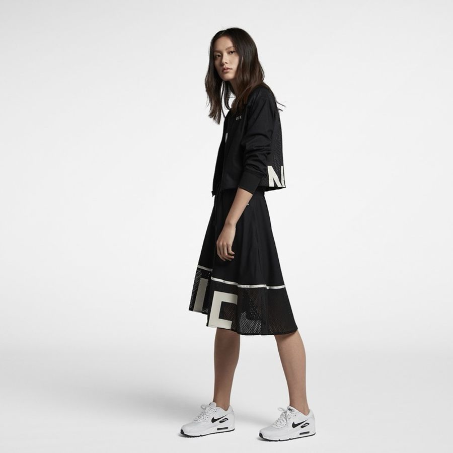 Nike 大logo抽繩運動裙  大傘擺傘型半身裙 女 M 限時優惠不議價-8
