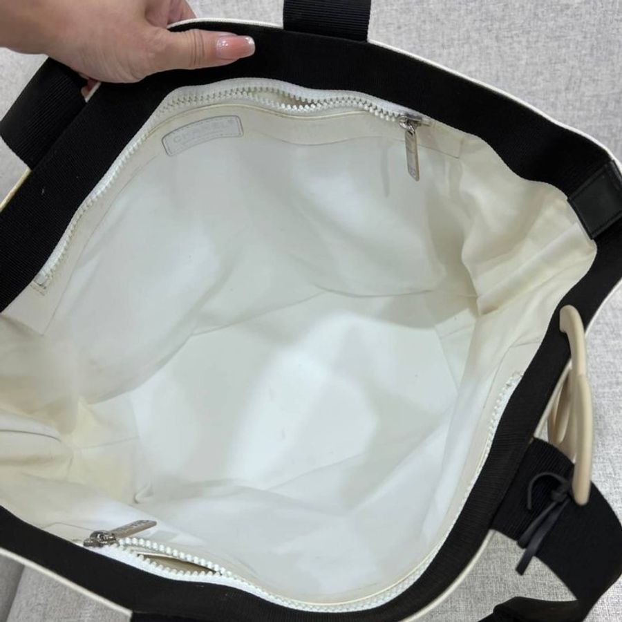 CHANEL 香奈兒 Coco Hearts Tote 帆布 愛心印花 托特包 肩背包 手提包 購物包 購物袋-4