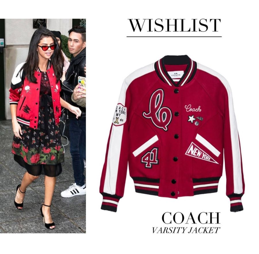 「JL精品代購」 9新 Coach 紅色棒球外套-0