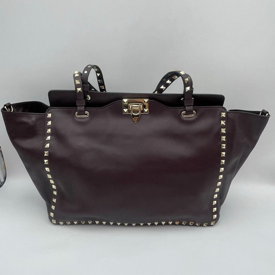 單肩包 手提袋Valentino Garavani Rockstud Tote shoulder bag Leather Origin Italy-0
