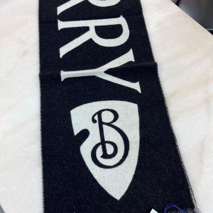 Burberry logo wool scarf-0