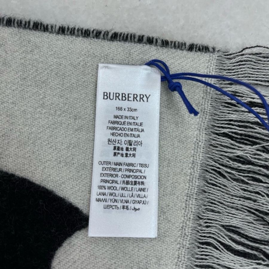 Burberry logo wool scarf-3