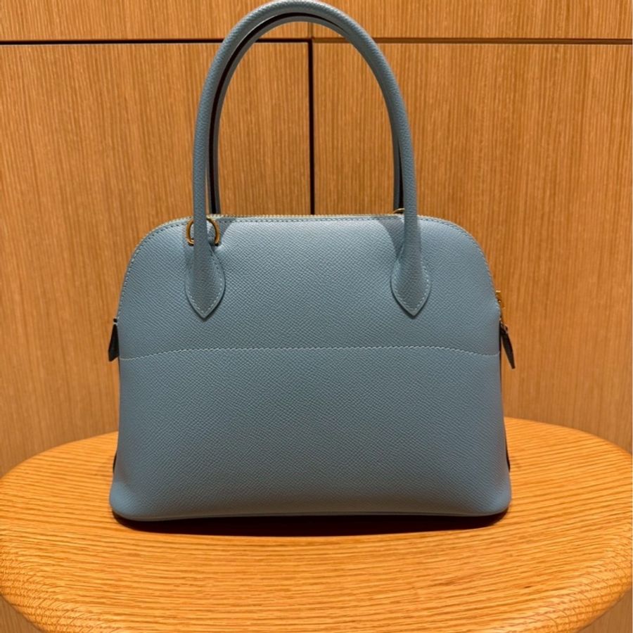 HERMÈS Bolide 27公分 北方藍 金色金屬-1