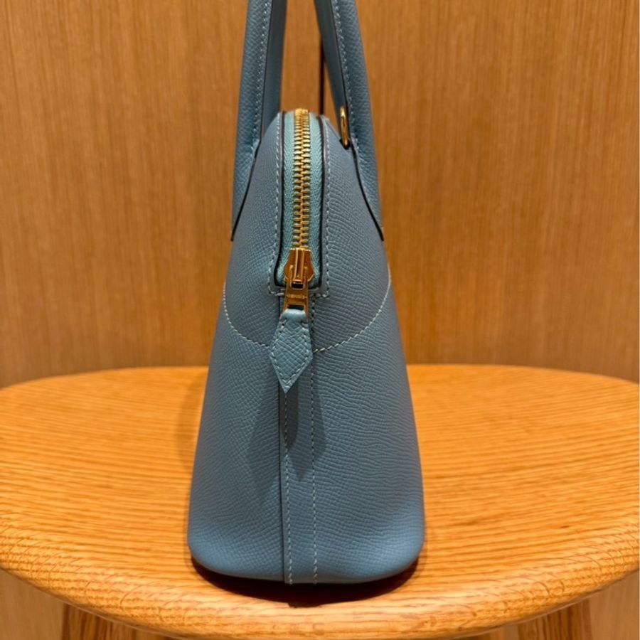 HERMÈS Bolide 27公分 北方藍 金色金屬-2