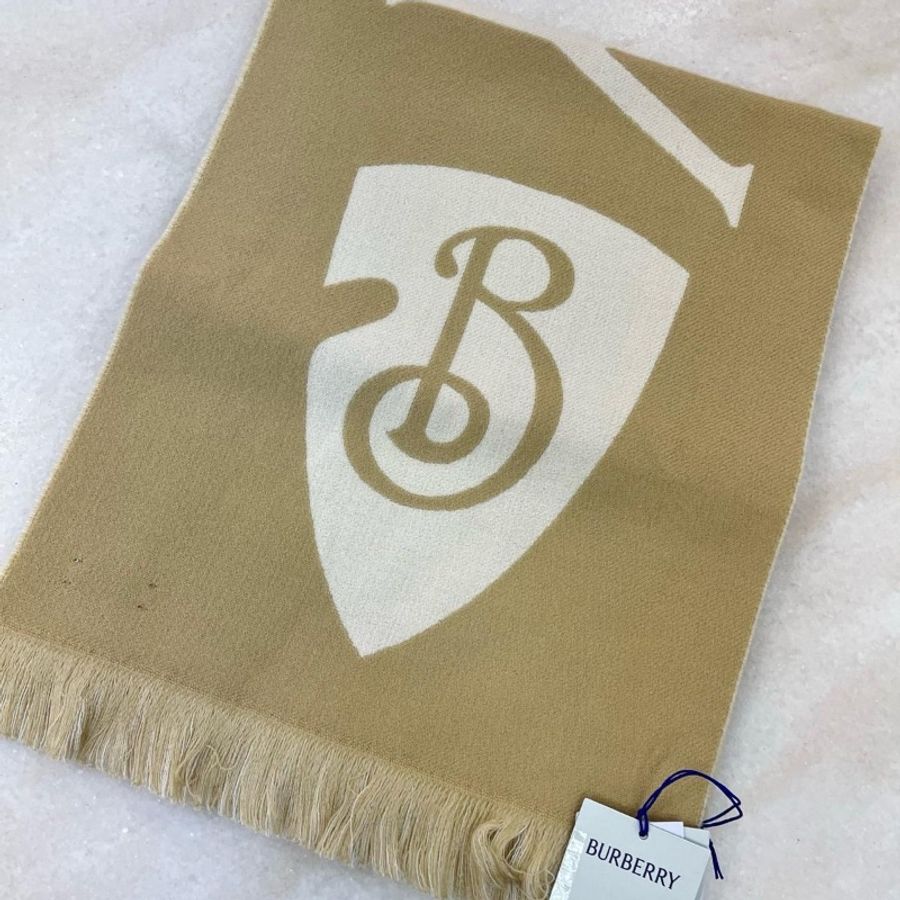Burberry logo wool scarf-1