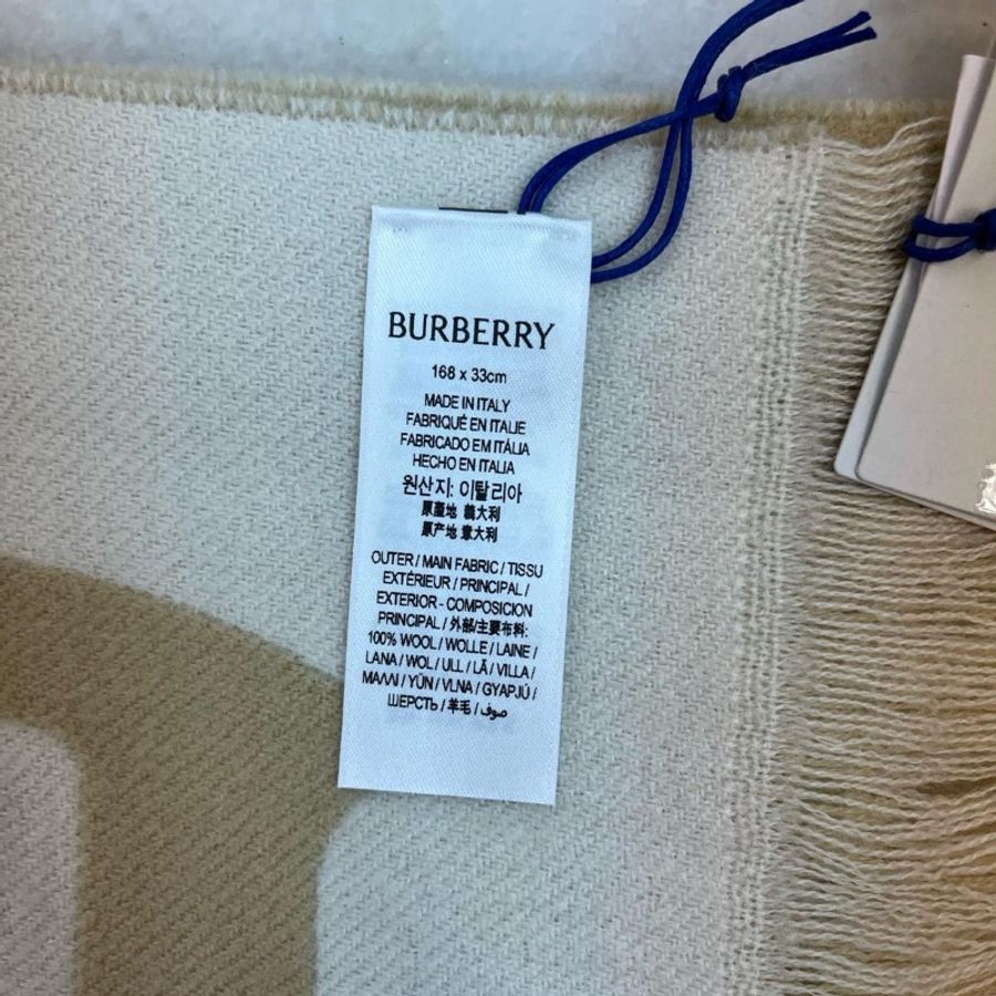 Burberry logo wool scarf-3