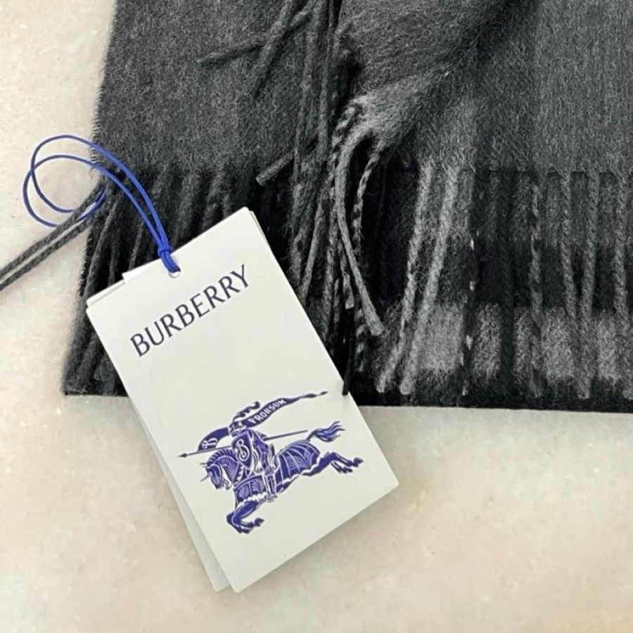 Burberry cashmere grey scarf-3