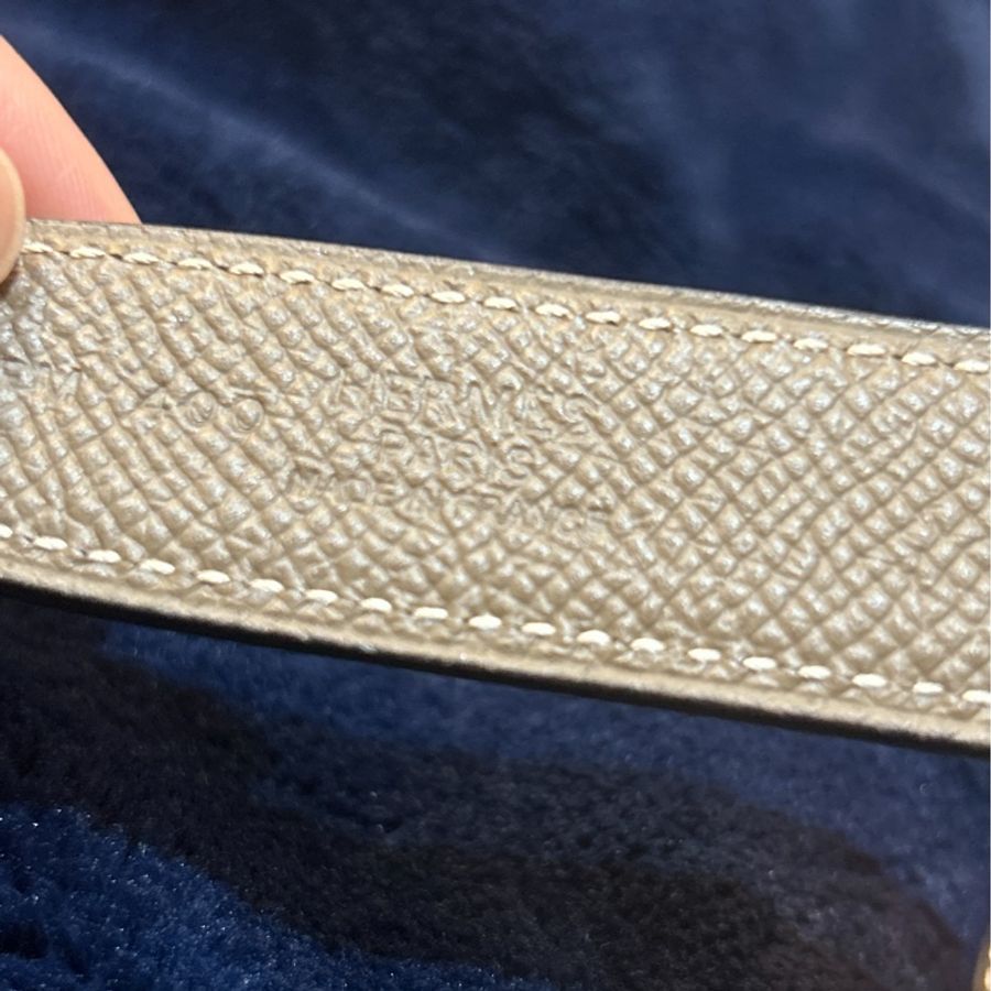 HERMES 大象灰金扣皮帶 (無配件)-22