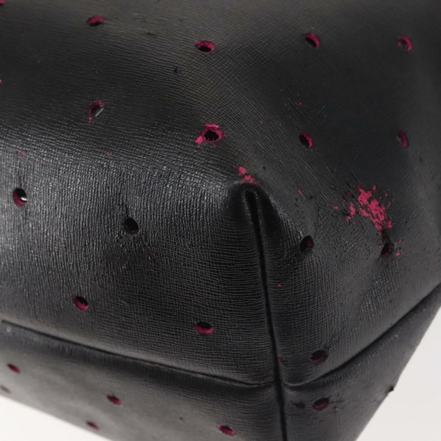 【日本直送】FENDI 托特包 皮革 黑色 金色 正品 bs29107-8