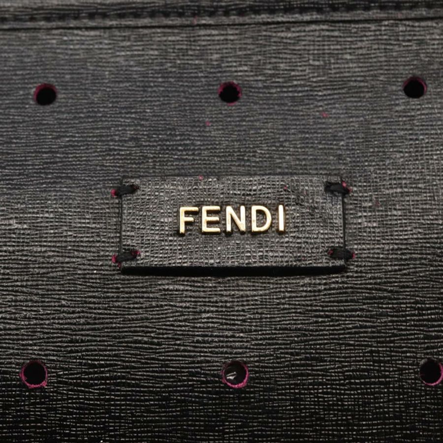 【日本直送】FENDI 托特包 皮革 黑色 金色 正品 bs29107-16