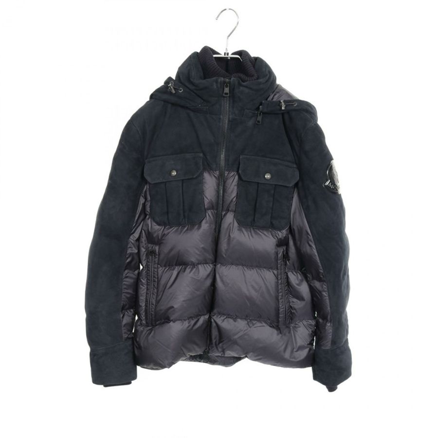 MONCLER LAUTERAARHORN 羽絨外套 1A51H00 尼龍羔羊皮海軍藍 #1 二手男款-0