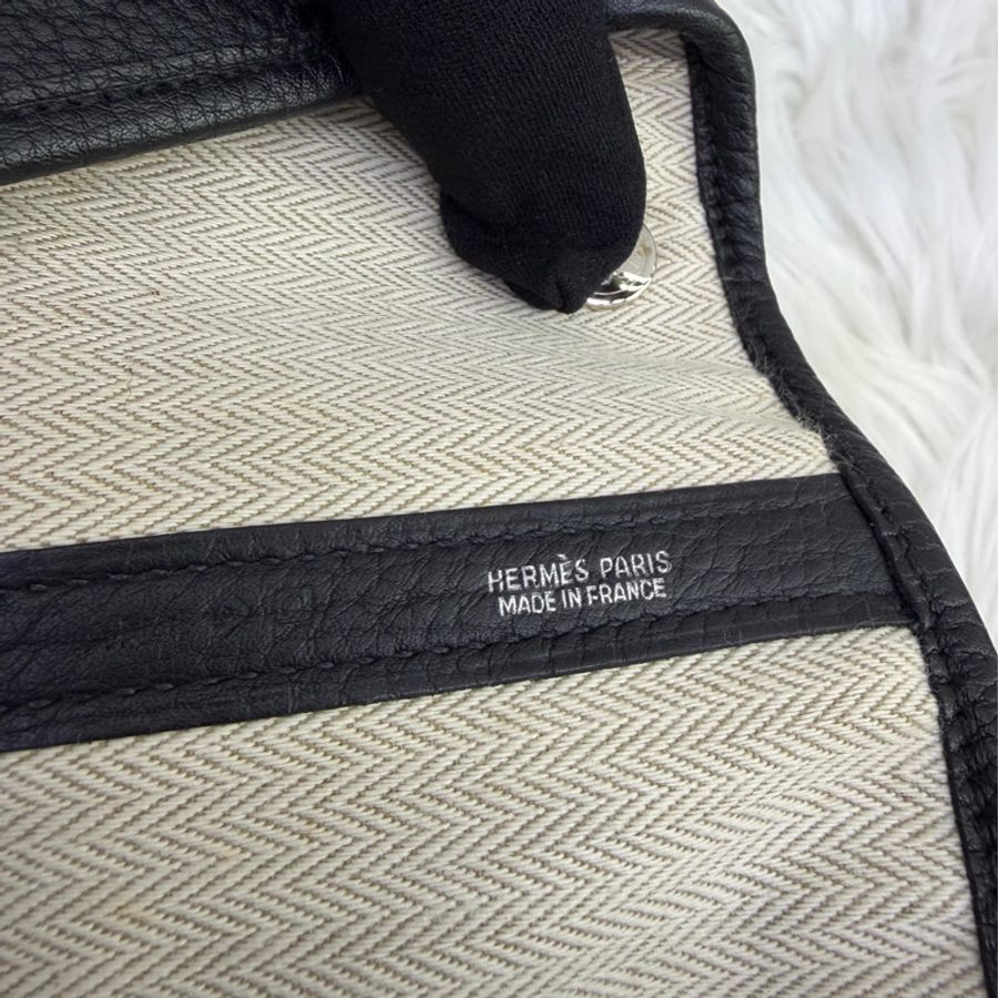 HERMES 愛馬仕 手袋 GARDEN PARTY 36 89 手提包 花園包 黑色-10