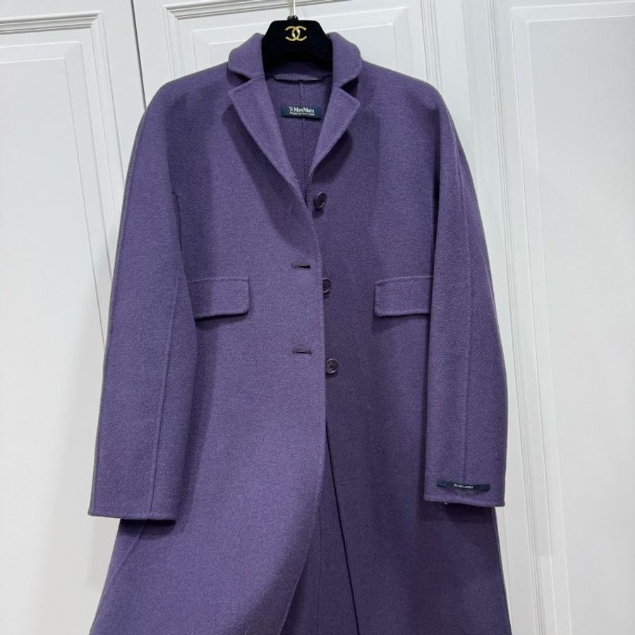 MaxMara 紫色 長版大衣 長大衣 大衣 長版外套 外套-0