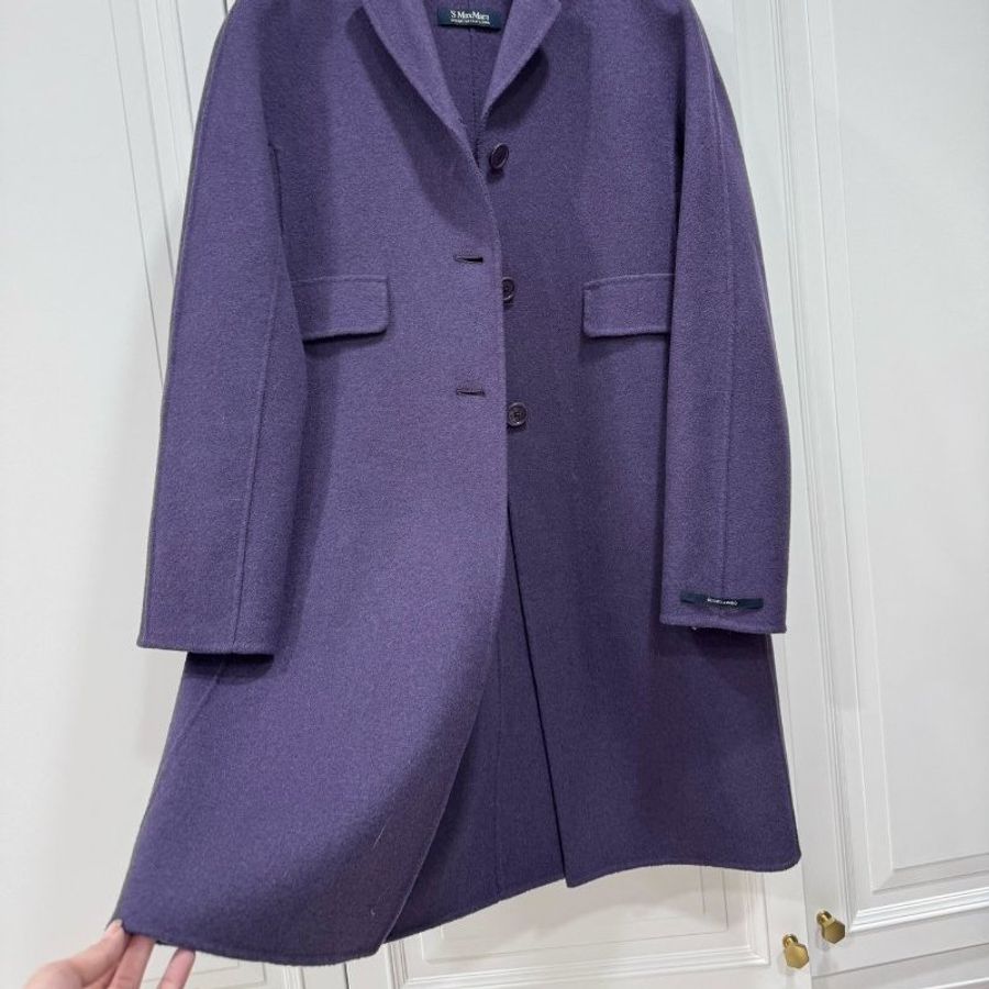 MaxMara 紫色 長版大衣 長大衣 大衣 長版外套 外套-1