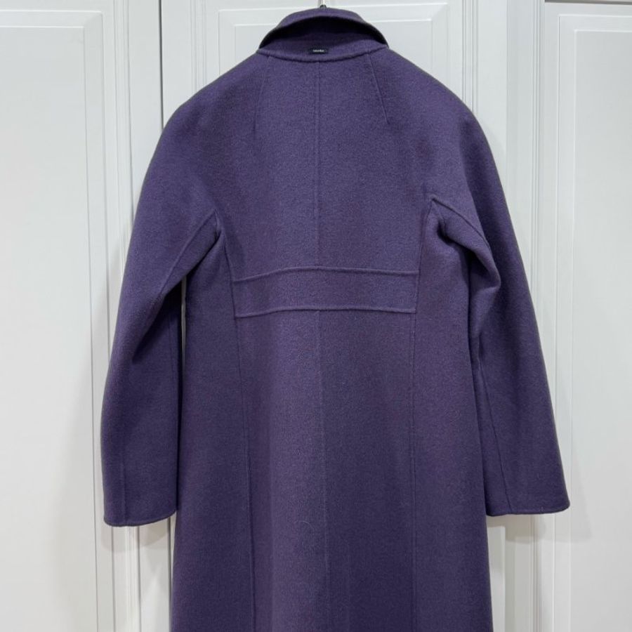 MaxMara 紫色 長版大衣 長大衣 大衣 長版外套 外套-5