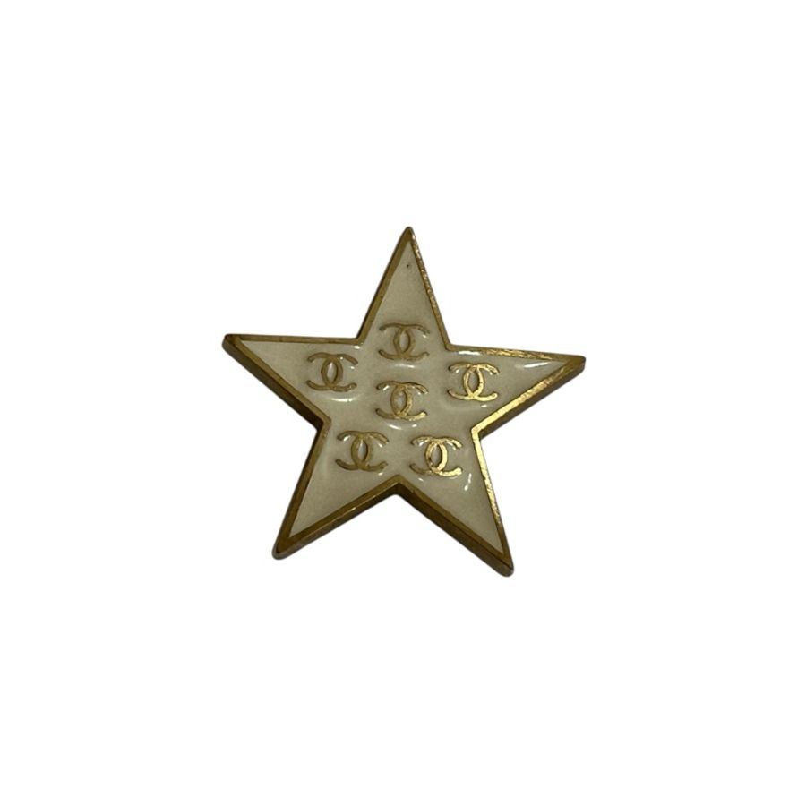Chanel 黃色星星胸針-0