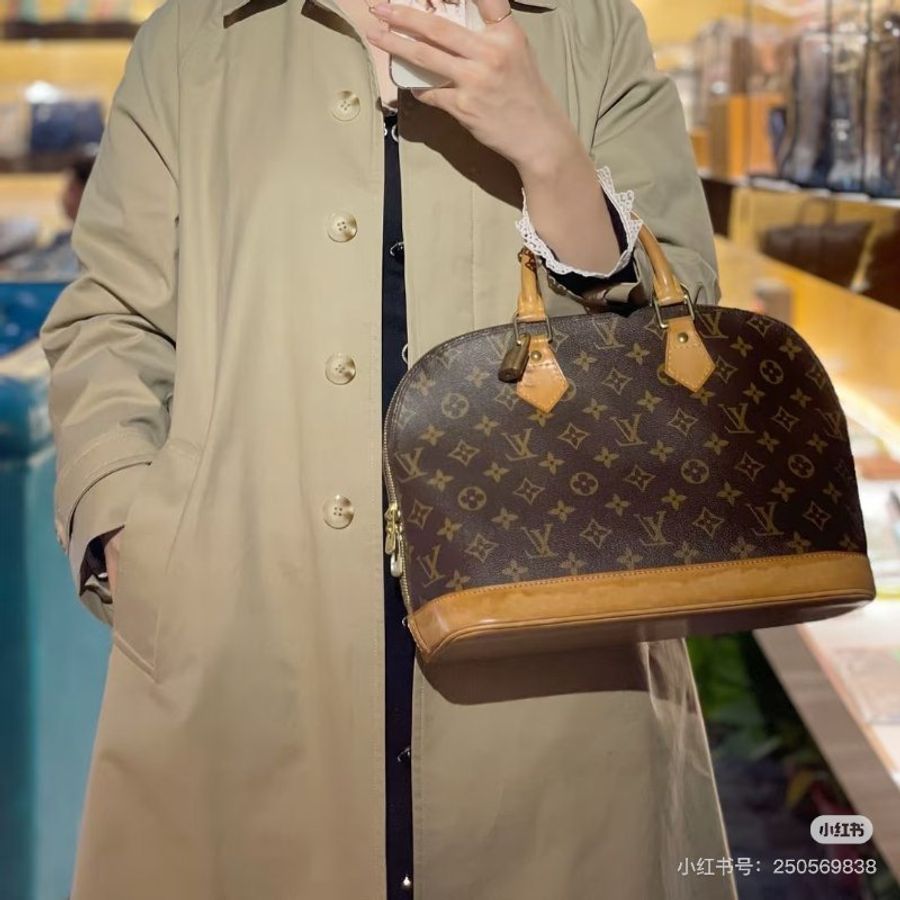 LV alma vintage 老花 貝殼包 手提包 肩背包 斜背包 側背包-1