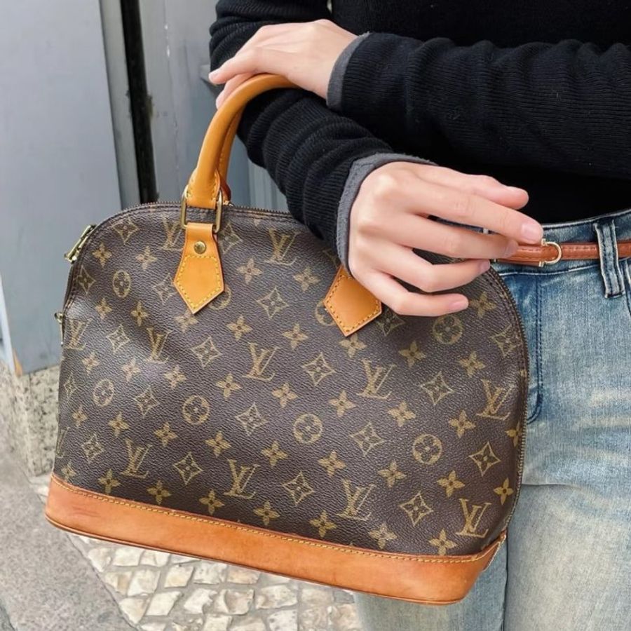LV alma vintage 老花 貝殼包 手提包 肩背包 斜背包 側背包-3
