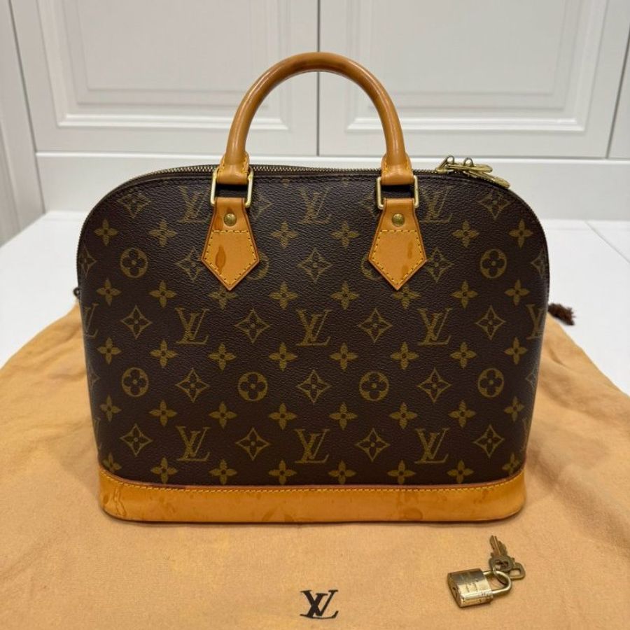 LV alma vintage 老花 貝殼包 手提包 肩背包 斜背包 側背包-7